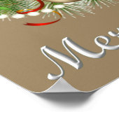 ろうそくのポスター付きクリスマスツリー ポスター (角)