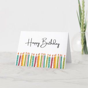 ろうそくの付いた誕生日カード サンキューカード