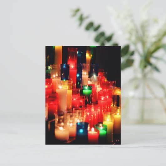 ろうそくの光 ポストカード (スタンド正面)