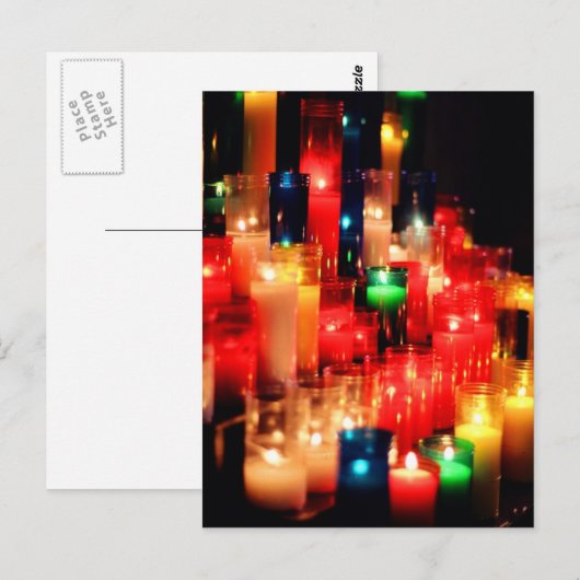 ろうそくの光 ポストカード (正面/裏面)