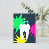 ろうそくの歯のお祝い インビテーションポストカード (スタンド正面)