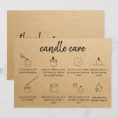 ろうそくの気にサンキューカードあなたのロゴを追加シンプルする サンキューカード (正面/裏面)