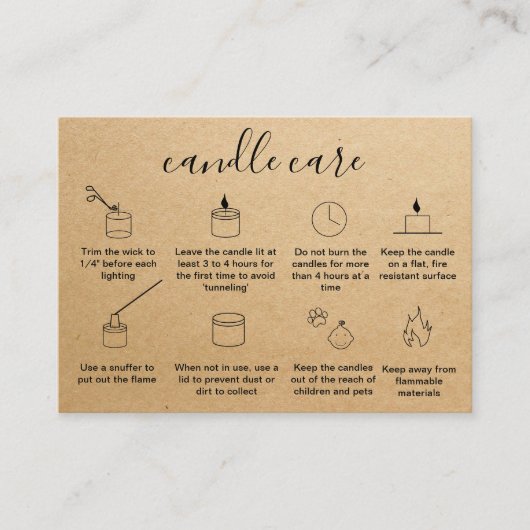 ろうそくの気にサンキューカードあなたのロゴを追加シンプルする 名刺 (正面)