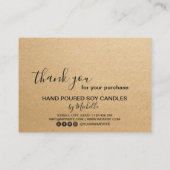 ろうそくの気にサンキューカードあなたのロゴを追加シンプルする 名刺 (裏面)