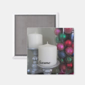 ろうそくエレガントとガラス玉のホルダー マグネット (正面/裏面)