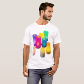 ろうそくカラフルの灯 Tシャツ (正面フル)