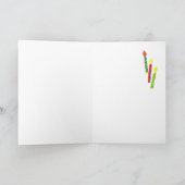 ろうそくカラフル付き誕生日カード カード (内部)