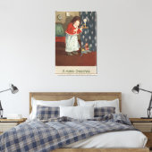 ろうそくメリー立てを持つクリスマスガール キャンバスプリント (インサイチュ (寝室))