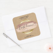 ろうそくモダン抽象芸術製品ラベル手作り スクエアシール (封筒)