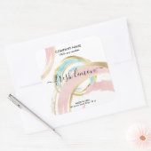 ろうそくモダン抽象芸術製品ラベル手作り スクエアシール (封筒)