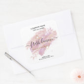 ろうそくモダン抽象芸術製品ラベル手作り スクエアシール (封筒)