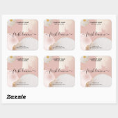 ろうそくモダン抽象芸術製品ラベルjarラベル スクエアシール (シート)