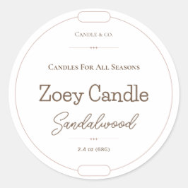 ろうそくラベル、化粧水ラベル、メイスンの瓶ラベル、 ラウンドシール