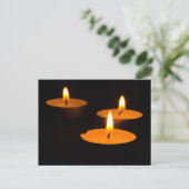 「ろうそく三本」はがき ポストカード (スタンド正面)