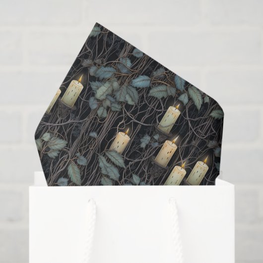 ろうそく不気味とつる植物 薄葉紙 (ギフトバッグ)