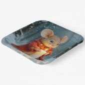 ろうそく付きクリスマスマウス ペーパープレート (傾斜あり)