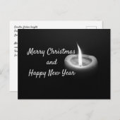 ろうそく付きクリスマス俳句のポストカ独身のード シーズンポストカード (正面/裏面)