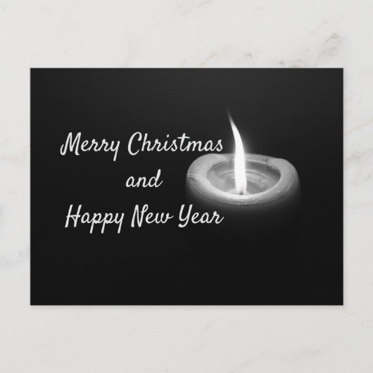 ろうそく付きクリスマス俳句のポストカ独身のード シーズンポストカード (正面)