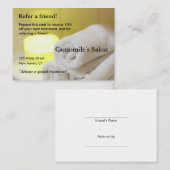 ろうそく付き紹介カードとタオル 紹介カード (正面/裏面)