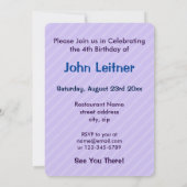 ろうそく付き4thバースデーケーキ 招待状 (裏面)