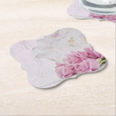 ろうそく及びバラ ペーパーコースター (アングル)