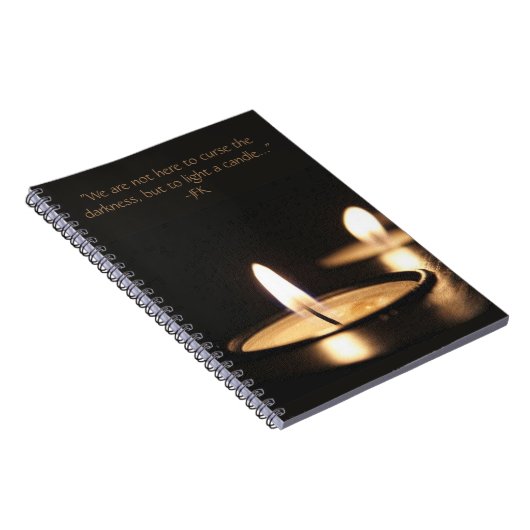 ろうそく感動的の引用文を照らす ノートブック (右側)