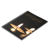 ろうそく感動的の引用文を照らす ノートブック (左側)