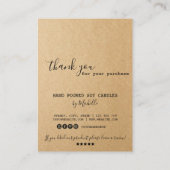 ろうそく気にの指示カードあなたのロゴを追加シンプルする 名刺 (裏面)