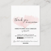 ろうそく気にの指示カードあなたのロゴを追加シンプルする 名刺 (裏面)