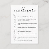 ろうそく気にの指示カードあなたのロゴを追加シンプルする 名刺 (正面)