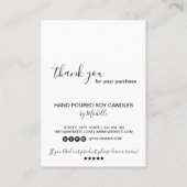 ろうそく気にの指示カードあなたのロゴを追加シンプルする 名刺 (裏面)