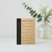 ろうそく気にの指示カードあなたのロゴを追加シンプルする 名刺 (スタンド正面)