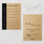 ろうそく気にの指示カードあなたのロゴを追加シンプルする 名刺 (正面/裏面)