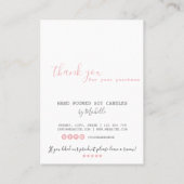 ろうそく気にの指示カードあなたのロゴを追加シンプルする 名刺 (裏面)