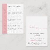 ろうそく気にの指示カードあなたのロゴを追加シンプルする 名刺 (正面/裏面)