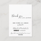 ろうそく気にの指示カードあなたのロゴを追加シンプルする 名刺 (裏面)