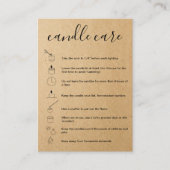 ろうそく気にの指示カードあなたのロゴを追加シンプルする 名刺 (正面)