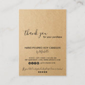 ろうそく気にの指示カードあなたのロゴを追加シンプルする 名刺 (裏面)