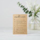 ろうそく気にの指示カードあなたのロゴを追加シンプルする 名刺 (スタンド正面)