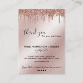 ろうそく気にの指示カードあなたのロゴドリップを追加 名刺 (裏面)