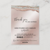 ろうそく気にの指示カードロゴを重ね合わせる 名刺 (裏面)