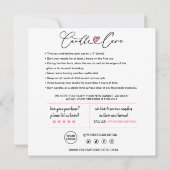 ろうそく気にの説明と顧客サンキューカード サンキューカード (裏面)