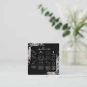 ろうそく気にサンキューカードロゴのホログラフを追加 スクエア名刺 (スタンド正面)