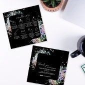 ろうそく気にサンキューカードロゴのホログラフを追加 スクエア名刺