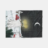 ろうそく灯 フリースブランケット (正面(横))