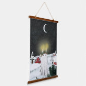 ろうそく灯 吊り下げ型タペストリー (傾斜あり)