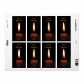 ろうそく炎ワインラベル ラベル (フルシート)