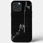 ろうそく立ちグラフ前黒と白 Case-Mate iPhoneケース (裏面)