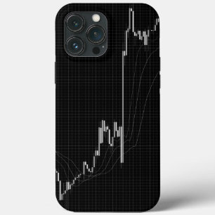 ろうそく立ちグラフ前黒と白 iPhone 13 PRO MAXケース