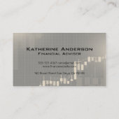 ろうそく立ち株価グラフロゴデザイン | 財務 名刺 (裏面)